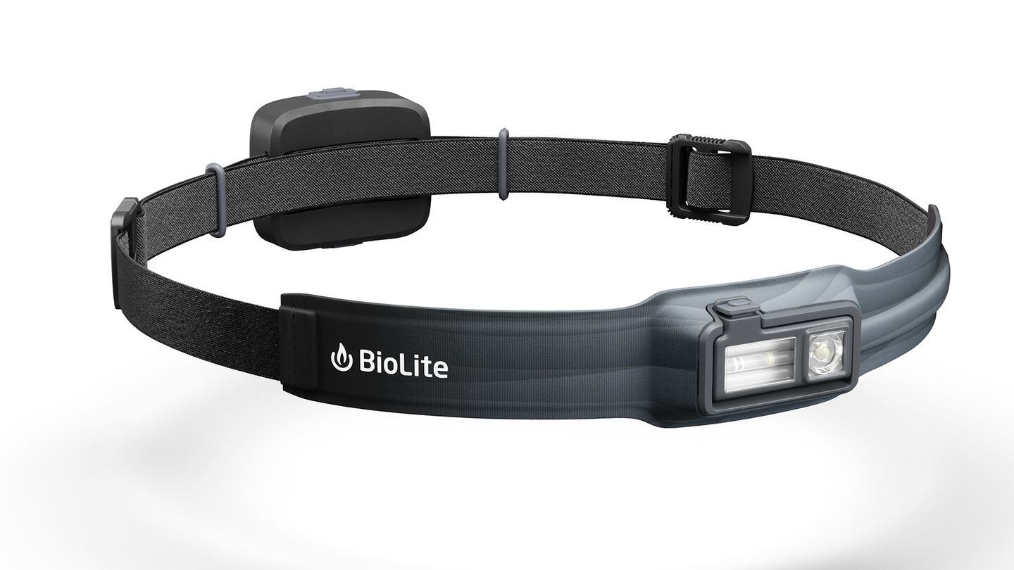 Biolite’s Headlamp 425 is so light that you’ll forget it’s on your head, but it’s still bright enough to light up the night, with soft edges to its flood, laser brightness with the spot, plus the ability to use both together.  (Biolite)