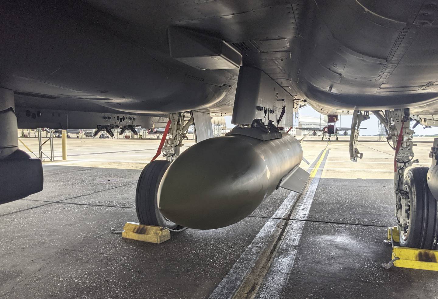 The 96th Test Wing recently concluded a GBU-72 test series that featured the first-ever load, flight and release of the 5,000-pound weapon. (Air Force)