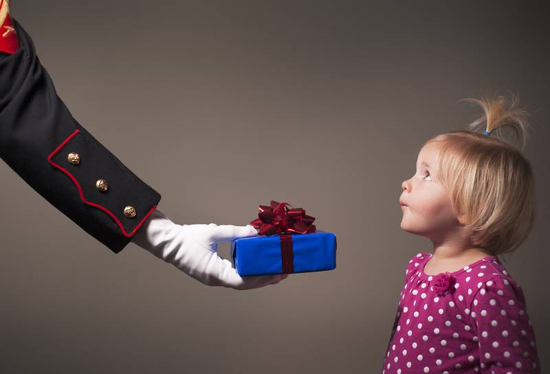 Since 1947, the U.S. Marine Corps Reserve Toys for Tots Program has distributed toys to children in need.