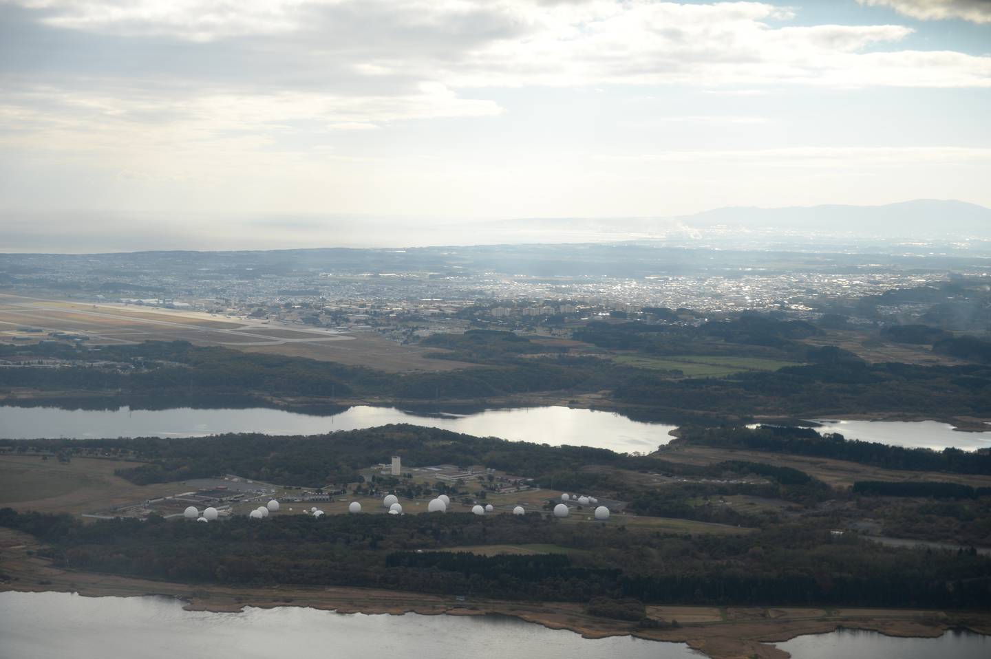 Misawa Airbase, Misawa, Japan, as viewed from a P-8A during a mobility flight.