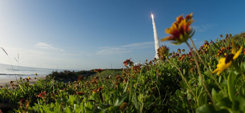 A United Launch Alliance Atlas V rocket with NASA’s Mars 2020 Perseverance rover onboard launches from Space Launch Complex 41 on July 30, 2020, at Cape Canaveral Air Force Station in Florida.