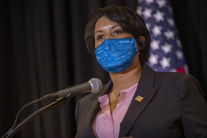 In this Dec. 17, 2020, file photo, District of Columbia Mayor Muriel Bowser speaks during a news conference in Washington.