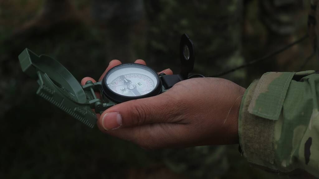 Soldiers take part in a land navigation course May 15, 2019.