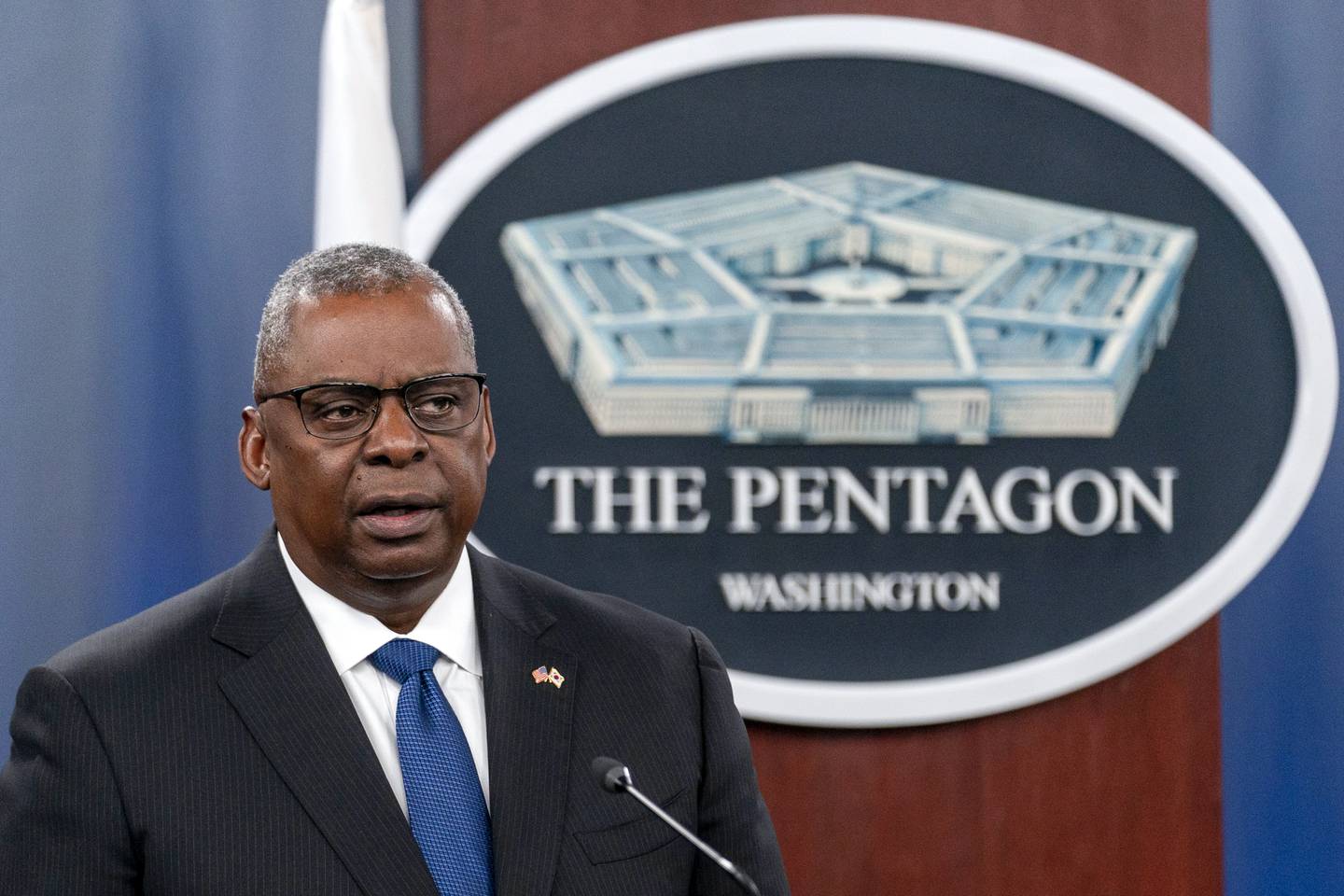 Secretary of Defense Lloyd Austin speaks during a news conference at the Pentagon, Nov. 3, 2022, in Washington.