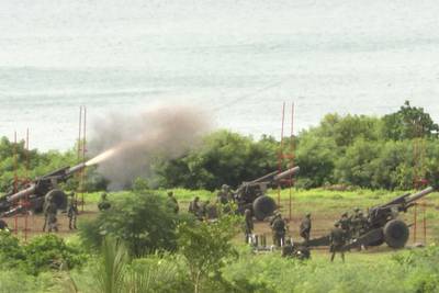 Taiwan's military conducts artillery live-fire drills at Fangshan township in Pingtung, southern Taiwan