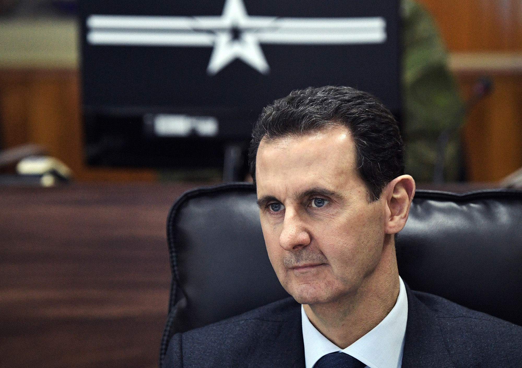 In this Jan. 7, 2020, file photo, Syrian President Bashar Assad listens to Russian President Vladimir Putin during their meeting in Damascus, Syria.